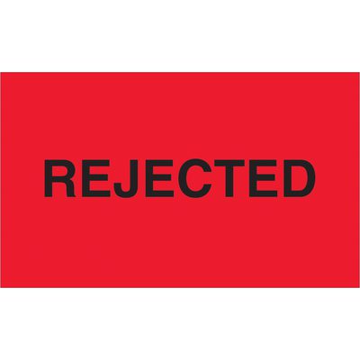 "Rejected" (Fluorescent Red) Labels (500/Roll)