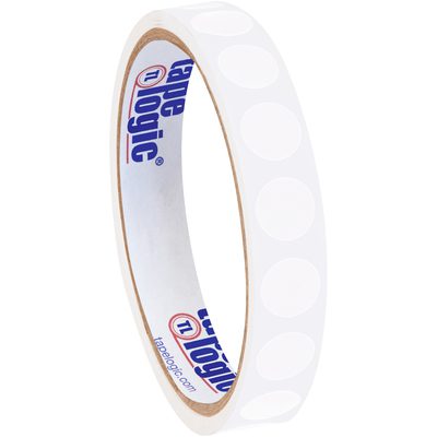 White Inventory Circle Labels (500/Roll)