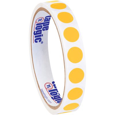 Fluorescent Orange Inventory Circle Labels (500/Roll)