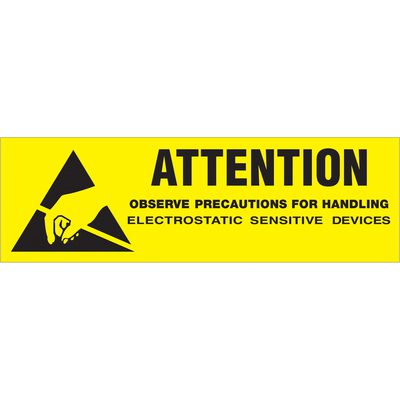 "Attention - Observe Precautions" Labels (500/Roll)