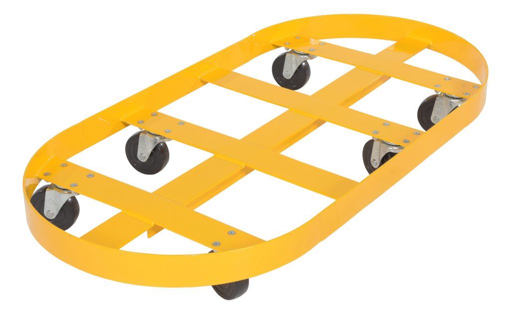 Double Drum Dolly 55 Gallon Hard Rubber Casters