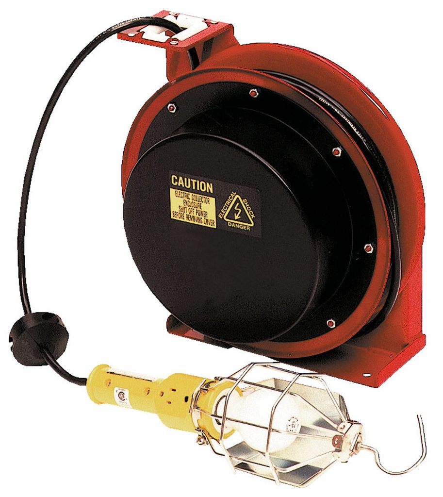 Electric Cord Reel-Lamp W/Receptacle