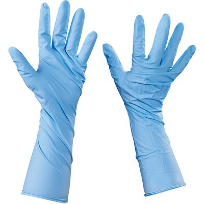Nitrile Gloves with Extended Cuffs- Small (50/Case)