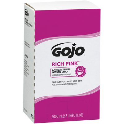 GOJO® Rich Pink™ Antibacterial Lotion Soap Refill Box - 2,000 mL (4/Case)