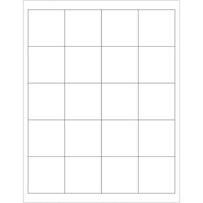 White Rectangle Laser Labels - 20 Labels/Sheet (100 Sheets/Box)