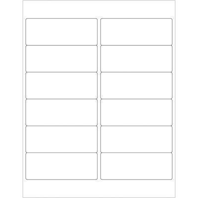 White Rectangle Laser Labels - 12 Labels/Sheet (12/Sheet)