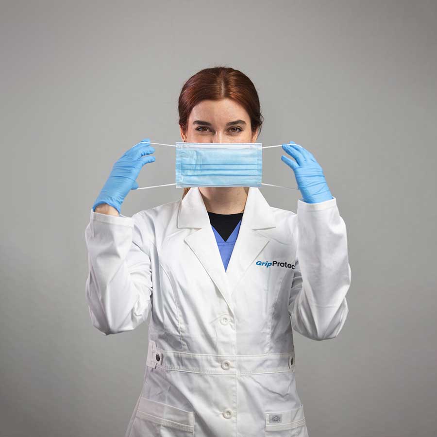 GripProtect Procedure Earloop Mask, 3-Ply, Meets ASTM Level 1 Standards