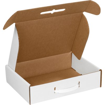 White Corrugated Carrying Cases (10/Bundle)