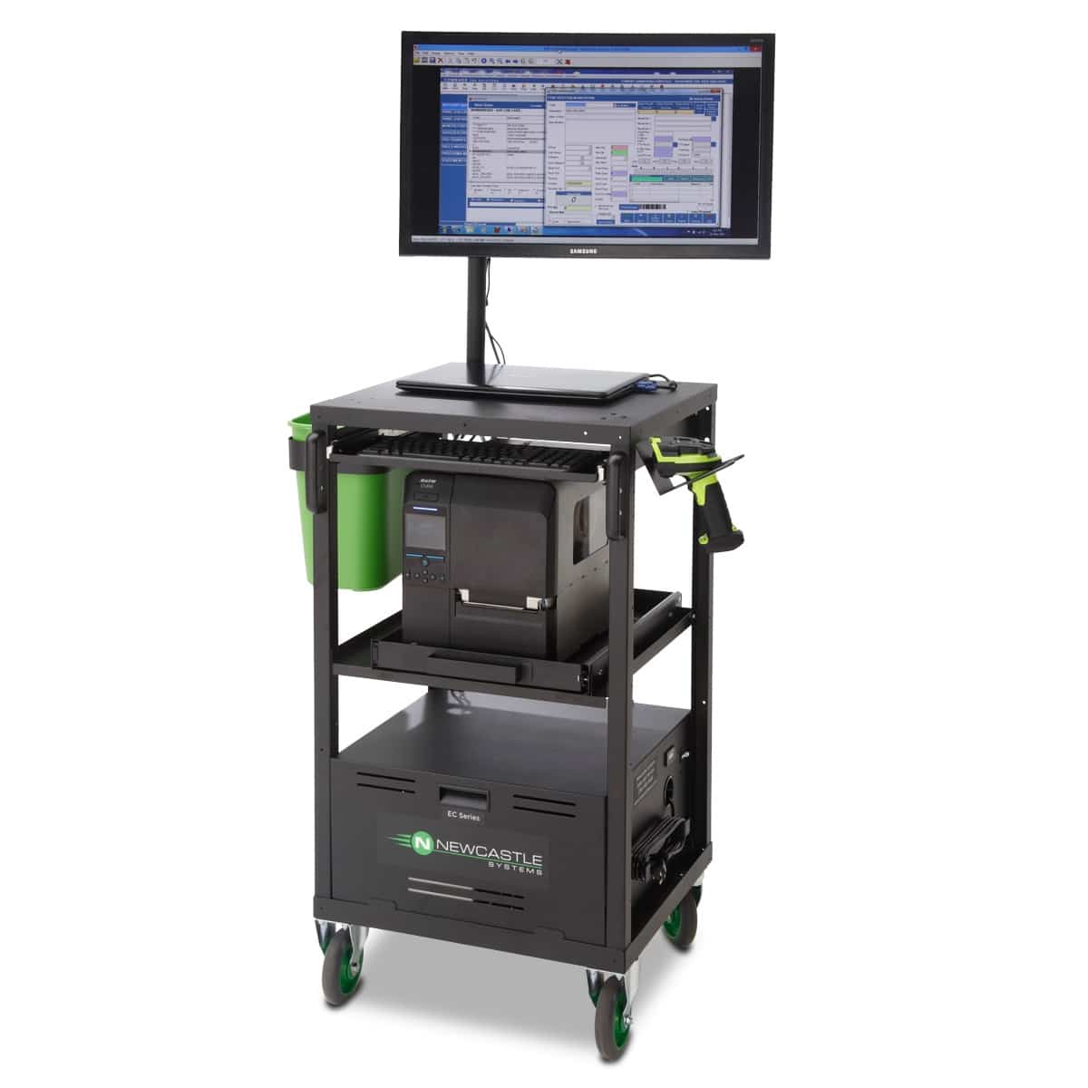 Newcastle EC Series: Compact powered cart, small power package w/960 Wh battery (substitute for 100 Ah SLA)
