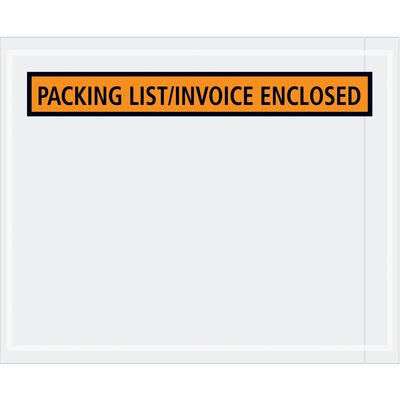 Orange "Packing List/Invoice Enclosed" Envelopes (1000/Case)