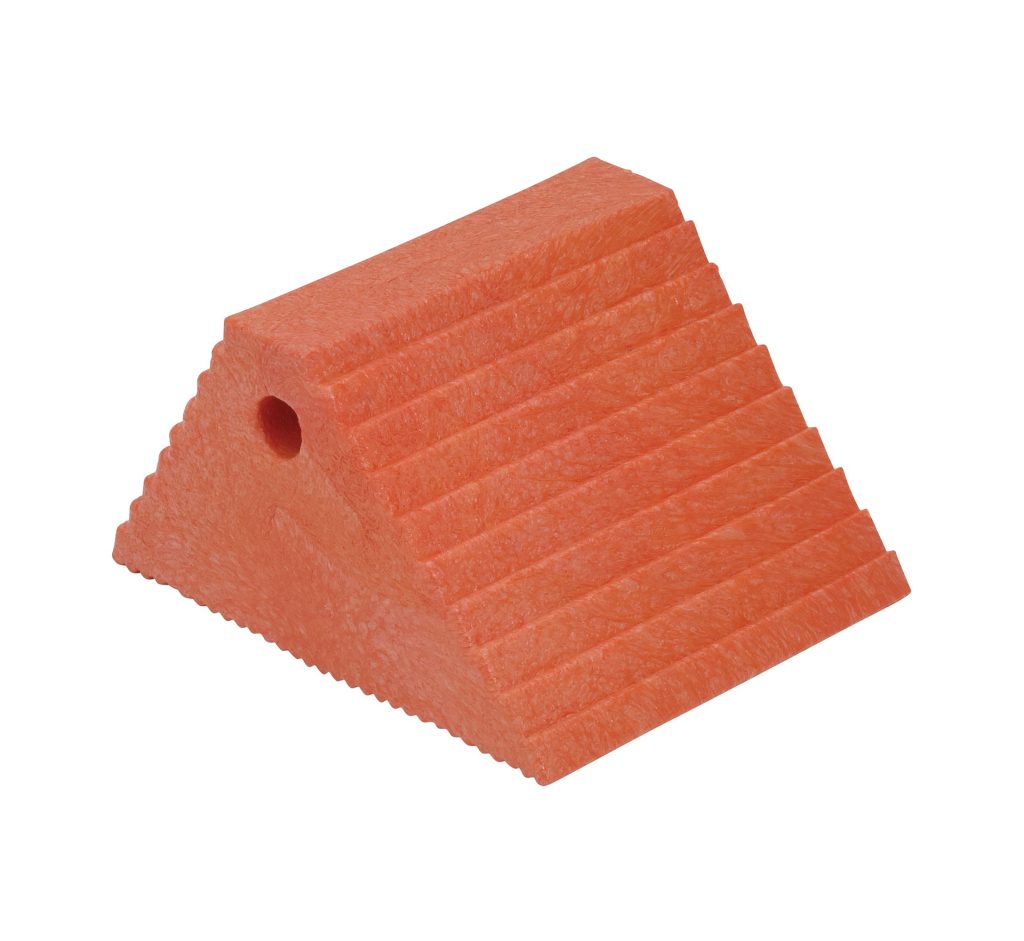 Plastic Dual Slope Wheel Chock Orange