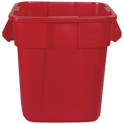 Rubbermaid® Brute® Square Trash Can - 28 Gallon Red