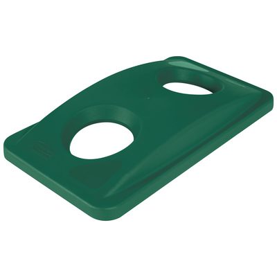 Rubbermaid® Slim Jim® Bottle and Can Recycling Lid - 23 Gallon Green