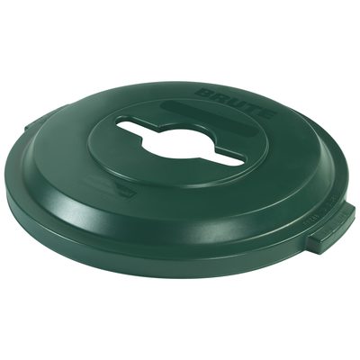 Rubbermaid® Brute® Recycling Container Single Stream Lid - 32 Gallon Green