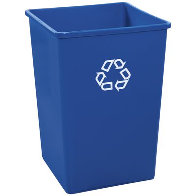 Rubbermaid® Square Recycling Container - 35 Gallon Blue
