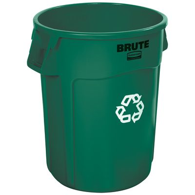 Rubbermaid Brute Recycling Container - 44 Gallon, Green - 1