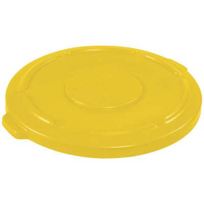 Rubbermaid® Brute® Flat Trash Can Lid - 55 Gallon Yellow