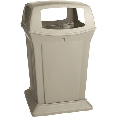 Rubbermaid® Ranger® Trash Can - 45 Gallon, 4-Way Beige