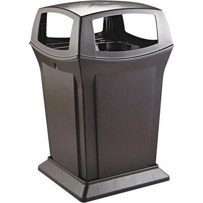 Rubbermaid® Ranger® Trash Can - 45 Gallon, 4-Way Black