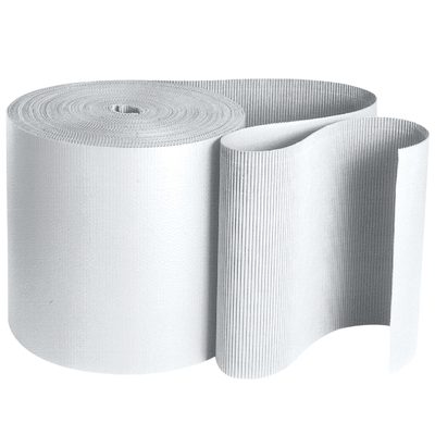 B Flute White Singleface Roll (250'/Roll)