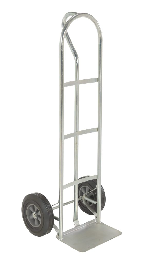 Steel P-Handle Truck Hard Rubber