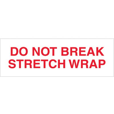 "Do Not Break Stretch Wrap" Tape Logic® Messaged Carton Sealing Tape (36 Rolls/Case)