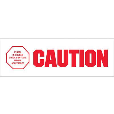 "Caution - If Seal Is Broke" (6 Pack) Tape Logic®Messaged Carton Sealing Tape