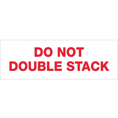 "Do Not Double Stack..." Tape Logic® Messaged Carton Sealing Tape (36 Rolls/Case)