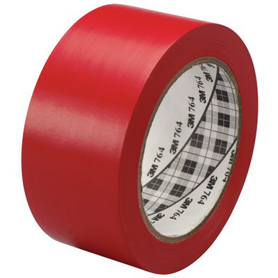 Red 3M General Purpose Vinyl Tape 764 (24/Case)