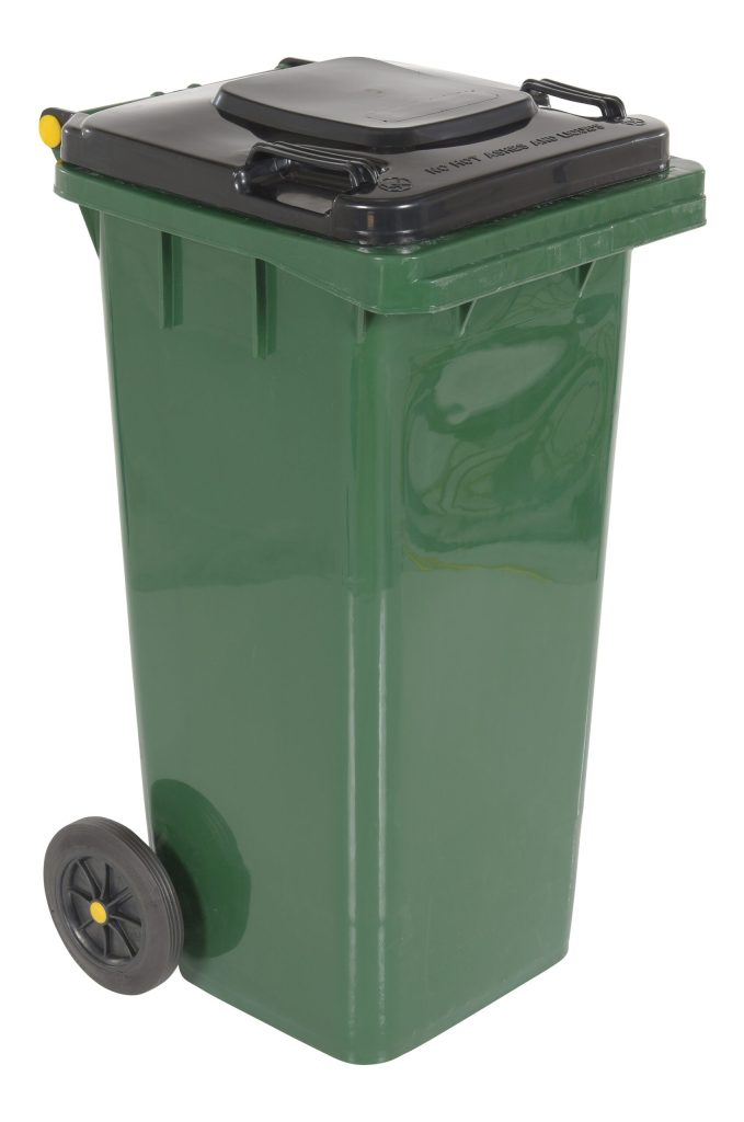 Green Poly Trash Can 32 Gal