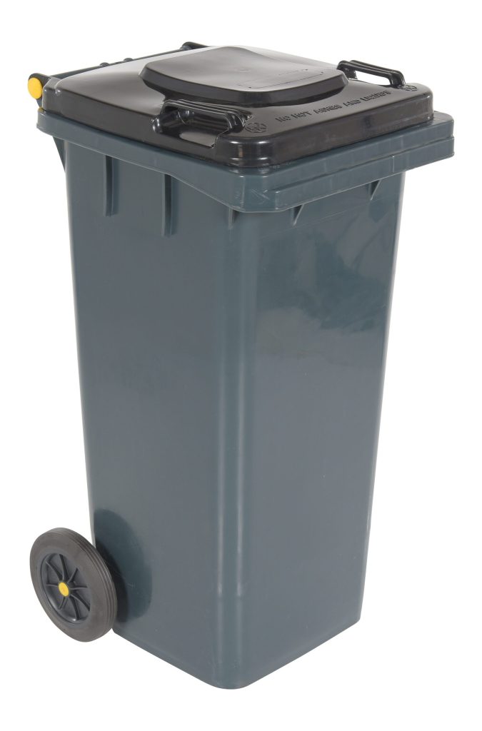 Gray Poly Trash Can 32 Gal