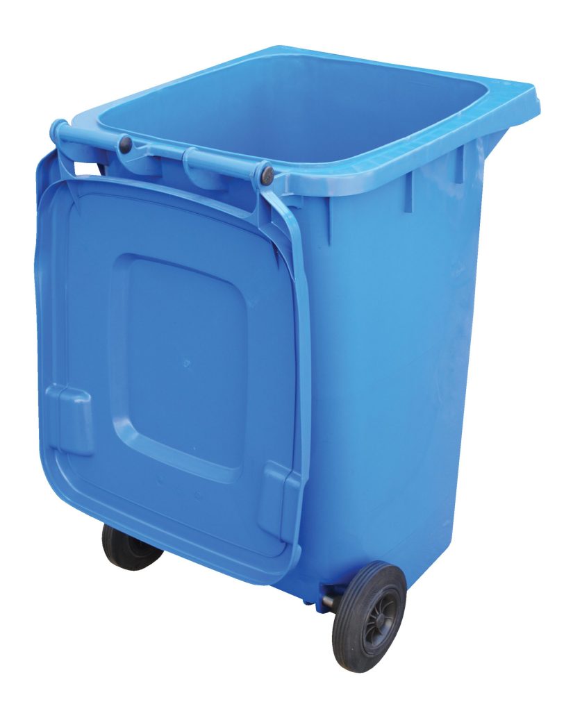 Blue Poly Trash Can 64 Gal