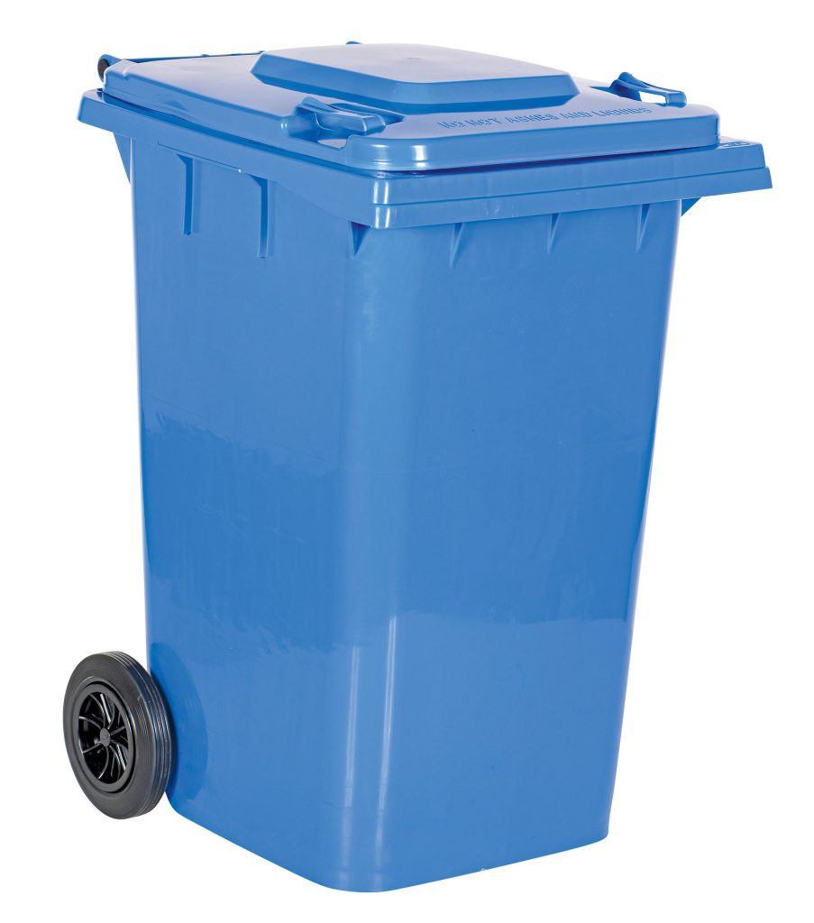 Blue Poly Trash Can 95 Gal