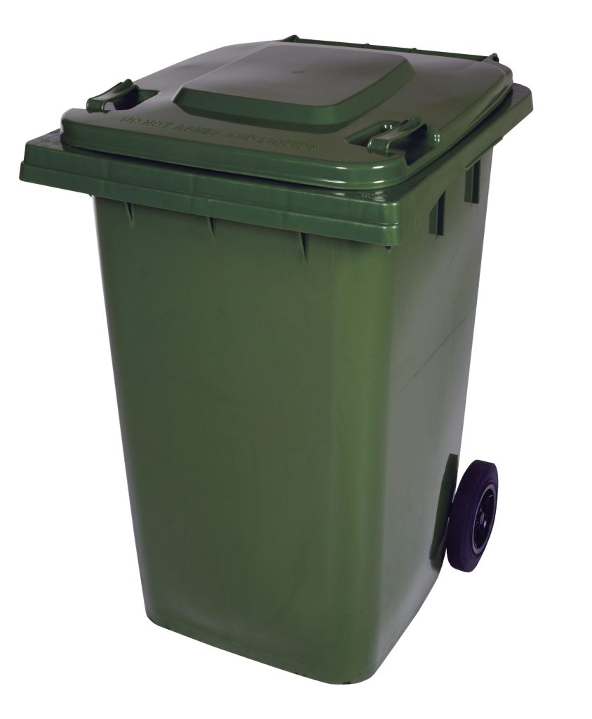 Green Poly Trash Can 95 Gal