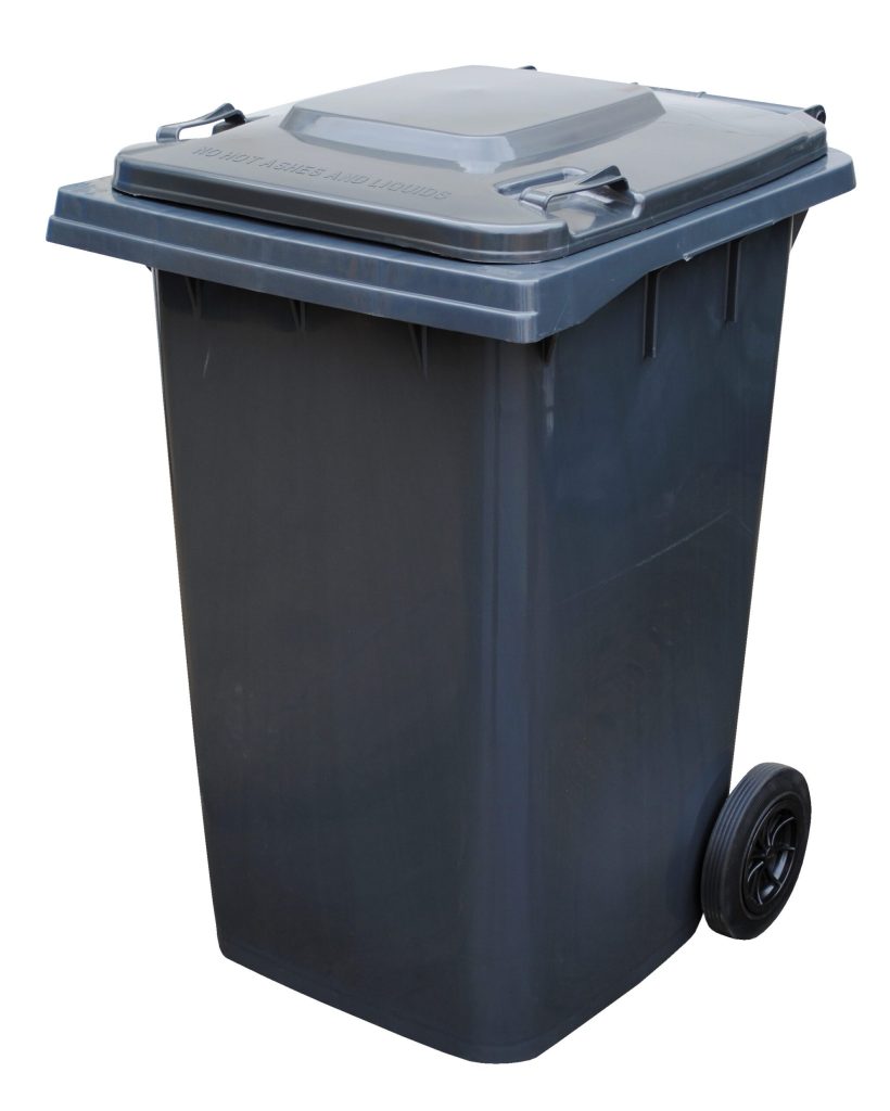 Gray Poly Trash Can 95 Gal