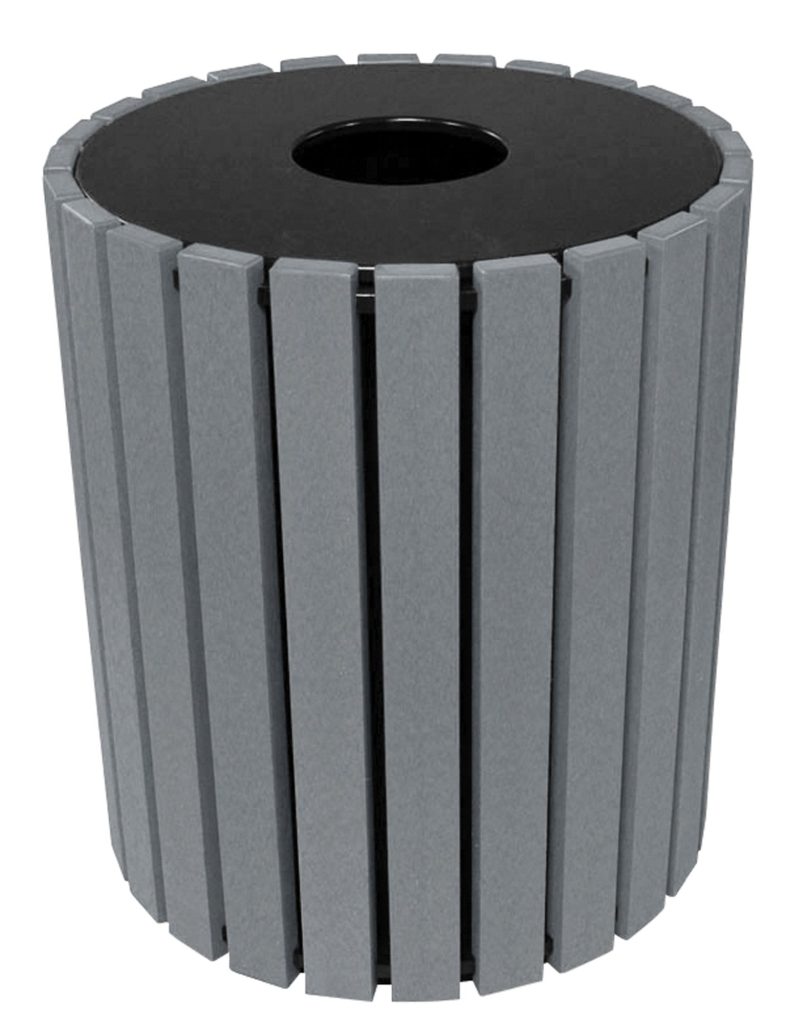 Trash Receptical Poly Round 49 Gal-Char