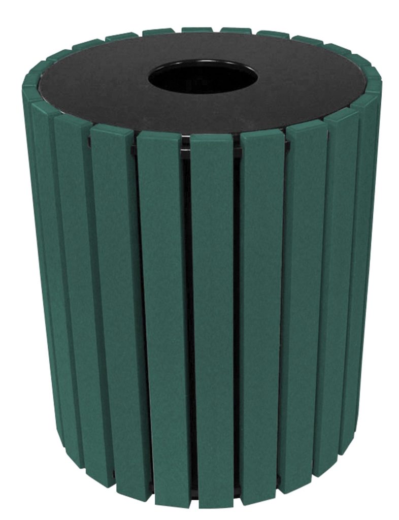 Trash Receptical Poly Round 49 Gal-Green