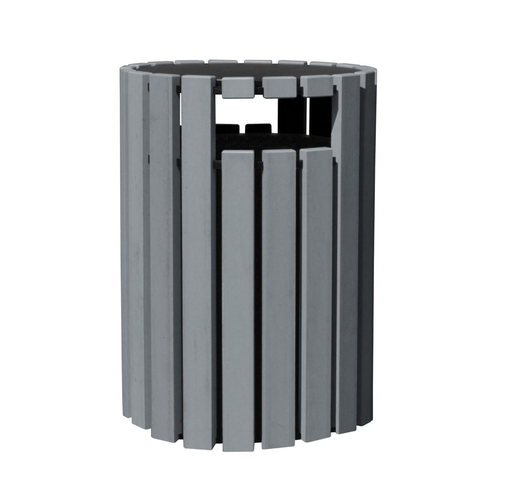 Trash Receptical Poly Rain Cap Round 33 Gal-Char