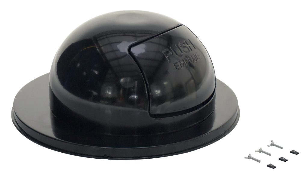 Black Steel Waste Disposal Top For Drum