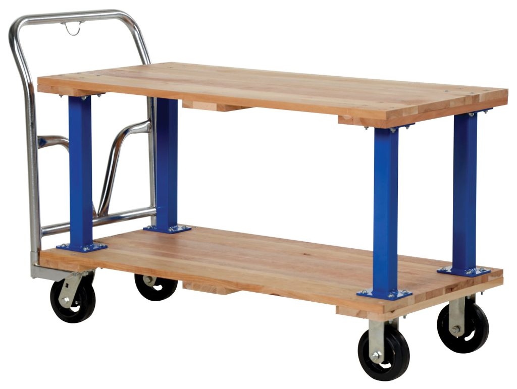 Double Deck Hardwood Platform Cart