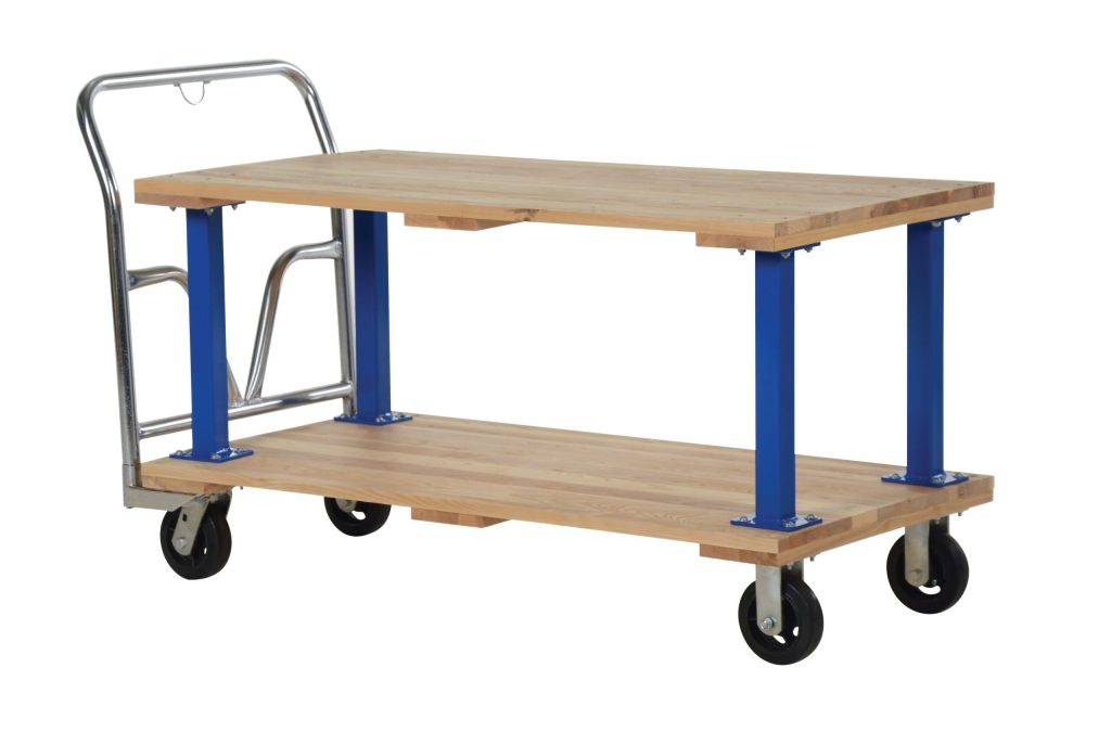 Double Deck Hardwood Platform Cart