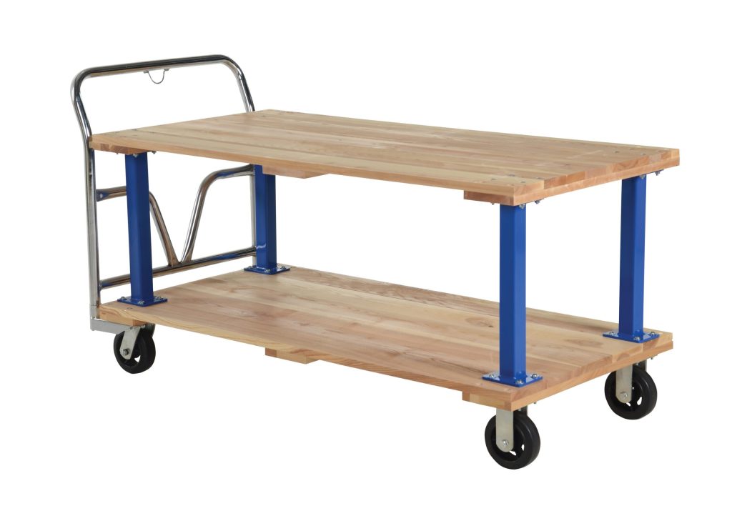 Double Deck Hardwood Platform Cart