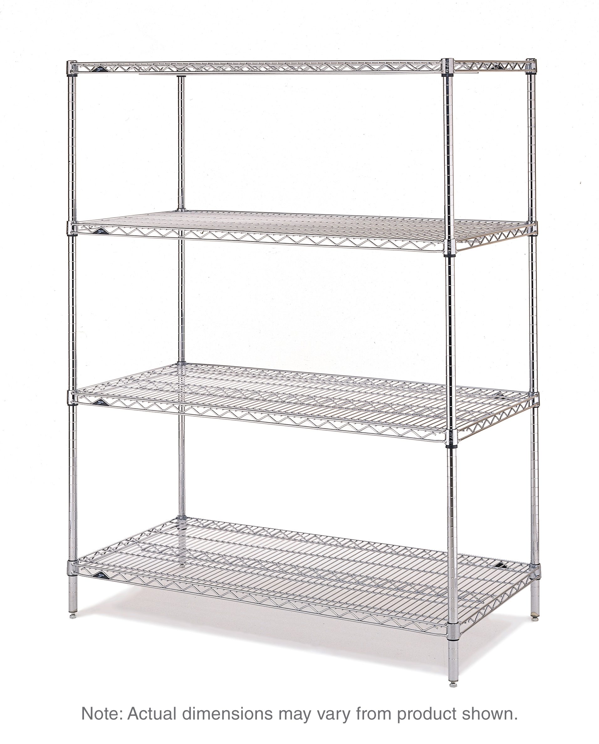 Super Erecta 4-Shelf Industrial Wire Shelving Starter Unit Chrome