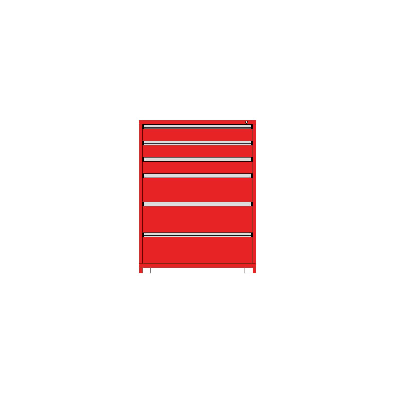 Borroughs Modular Drawer Cabinet Fork Truck Base, 6 Drawers