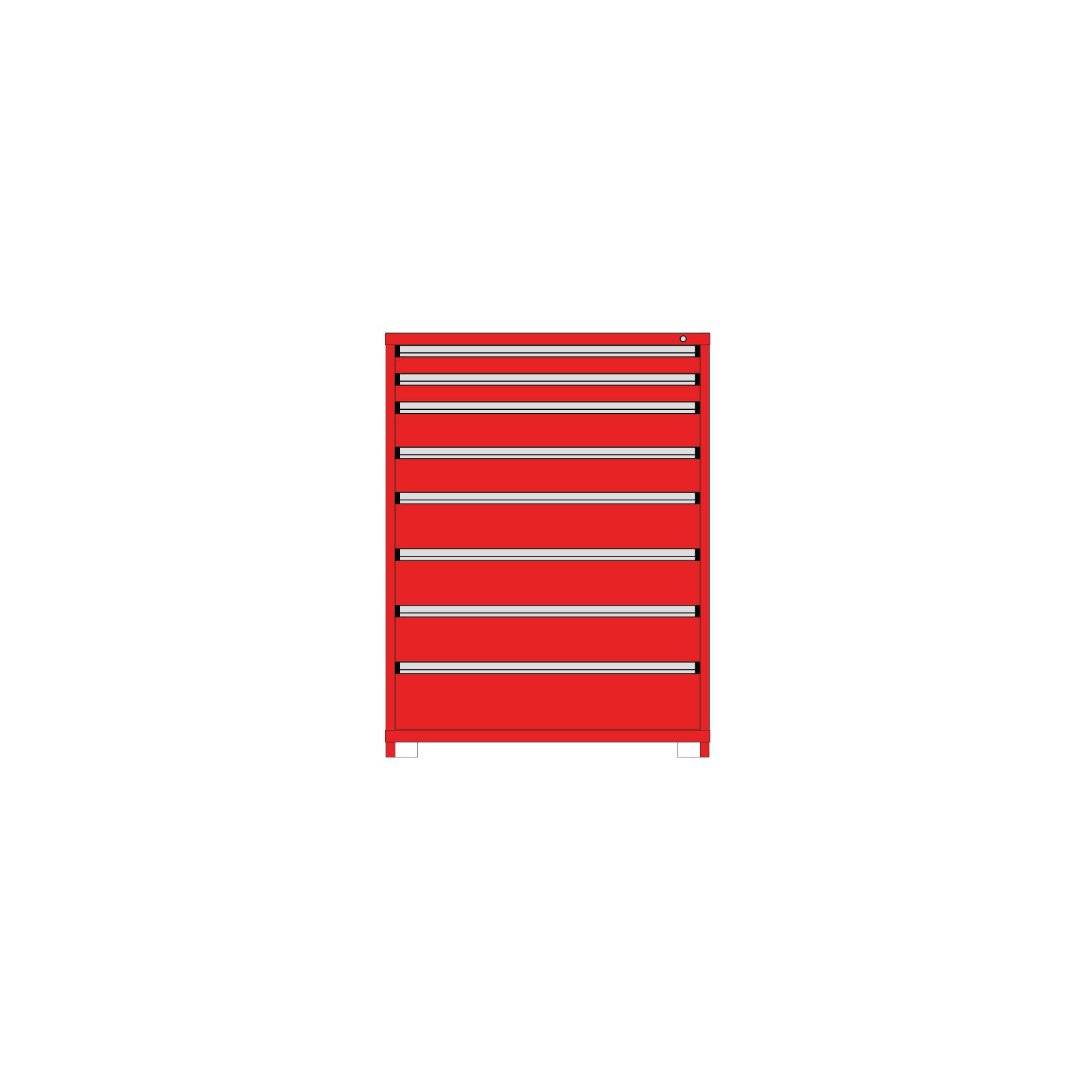 Borroughs Modular Drawer Cabinet Fork Truck Base, 8 Drawers