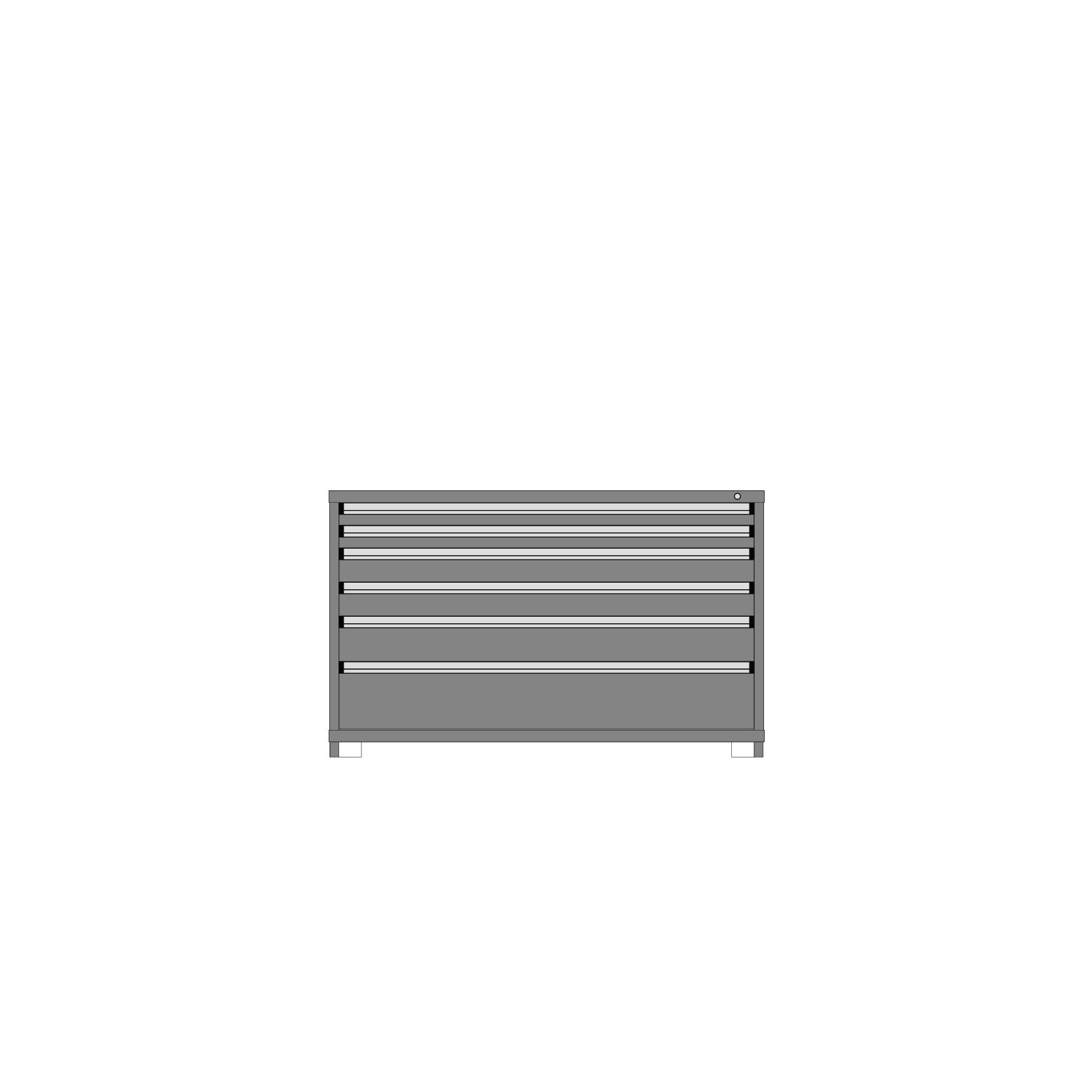 Borroughs Modular Drawer Cabinet Fork Truck Base, 6 Drawers