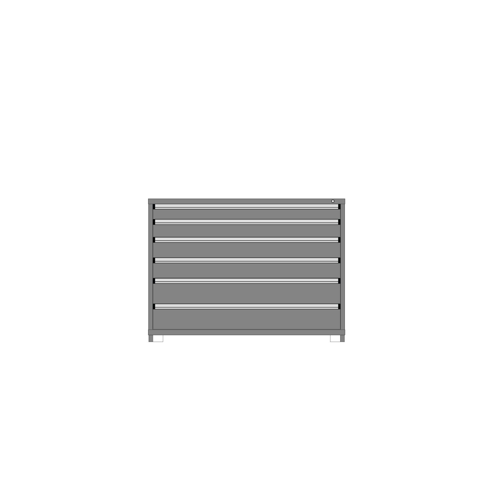 Borroughs Modular Drawer Cabinet Fork Truck Base, 6 Drawers