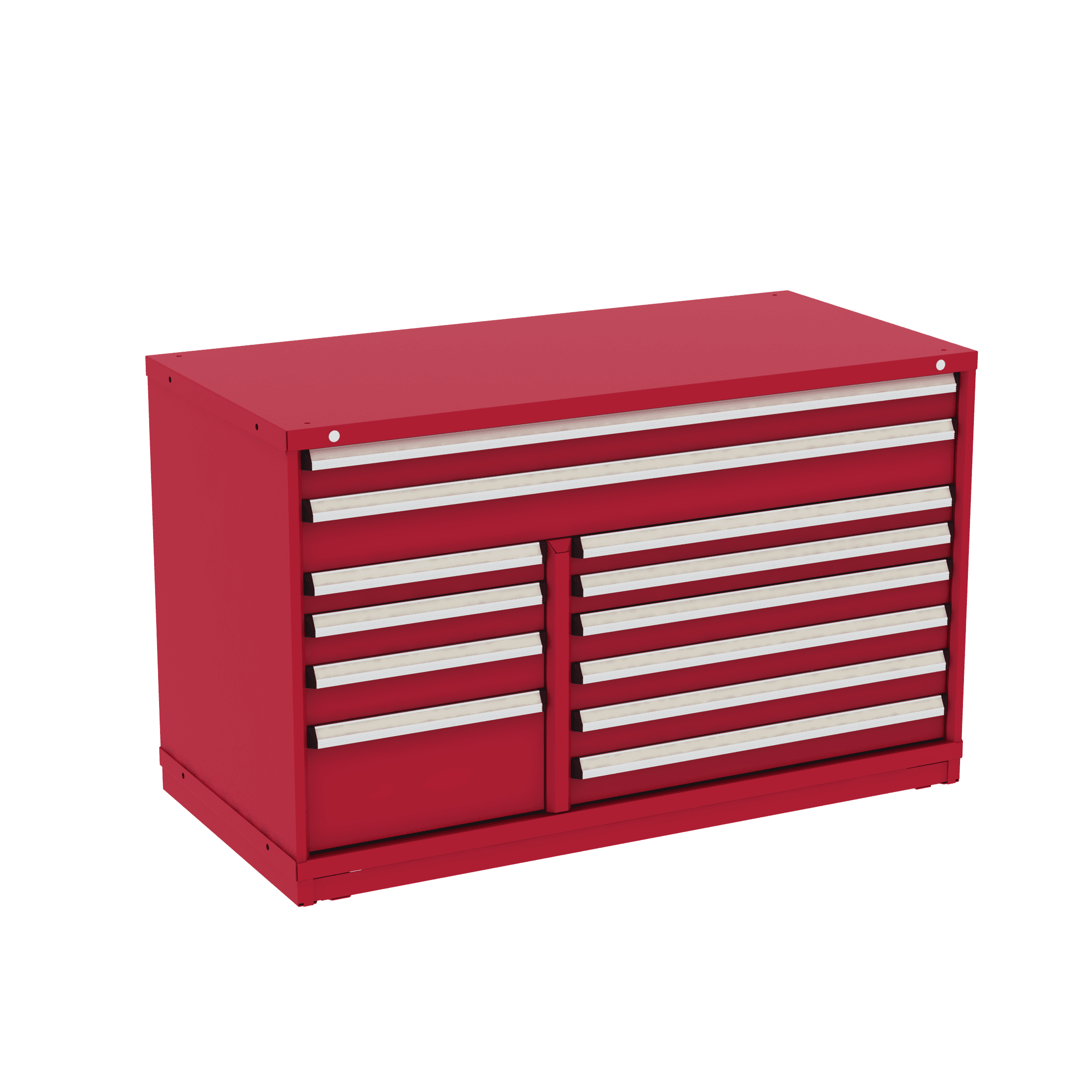 Borroughs Fork Truck Base Combination Cabinet, 12 Drawers, A1-C-MD12AM