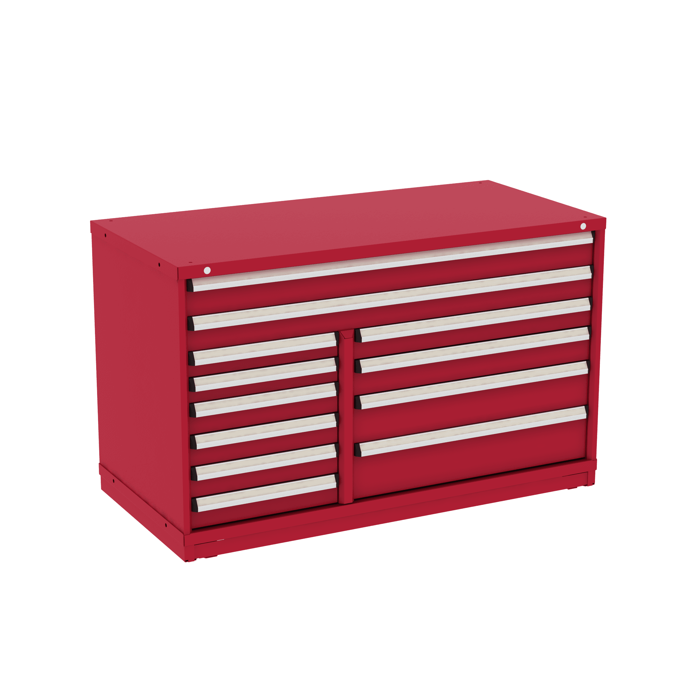 Borroughs Fork Truck Base Combination Cabinet, 12 Drawers, A1-C-MD12BM