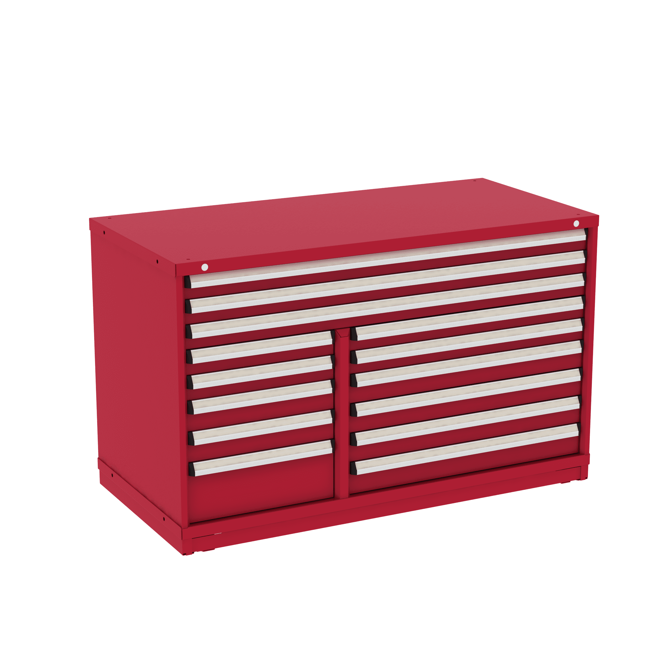 Borroughs Fork Truck Base Combination Cabinet, 14 Drawers, A1-C-MD14AM